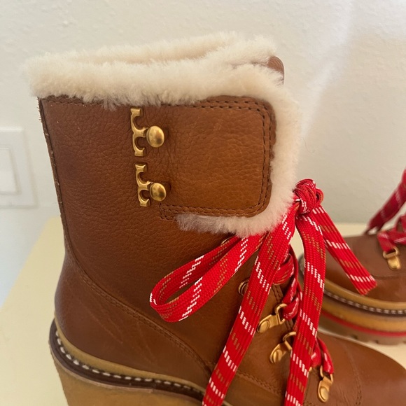 Tory Burch HIKER WEDGE SHEARLING BOOT - Picture 8 of 8